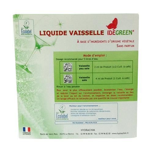 Liquide vaisselle plonge Ecolabel (5 Litres)