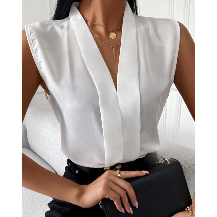Chemise sans col femme hotsell