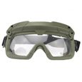 Goggles en plein air Split Airsoft Goggles de protection Vert pour le jeu CS Paintball-3