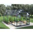 Serre de jardin orangerie en verre trempé 15,5 m² - Anthracite - NARCISSE-3