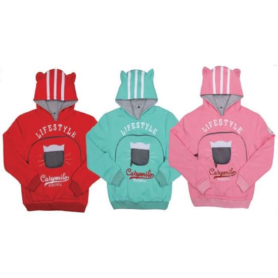 Pull kangourou poche pour chat CatySmile Lifestyle Cdiscount Animalerie