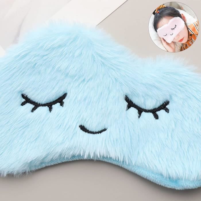 4 Masques De Sommeil En Peluche Doux - Cache-yeux Réglable Pour Femmes Et Enfants