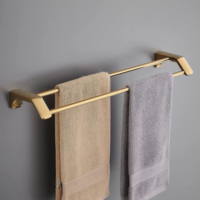 Porte-serviettes Pour Salle De Bain De 61 Cm, Barre Porte-serviettes Pour Mur De Salle De Bain, Organiseur Robuste Pour Serviettes De Bain, Barre
