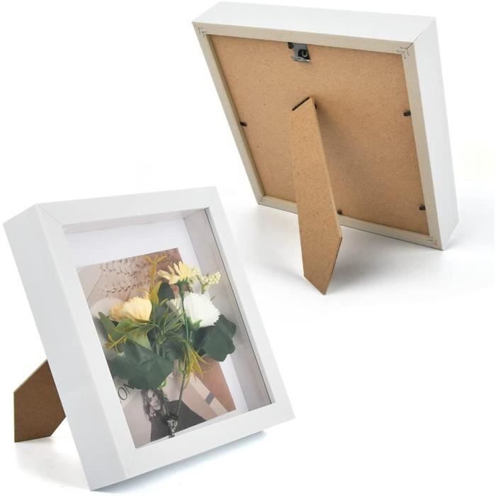 Cadre Shadow Box 16x20 Pouces – Profond, Vitre Trempée, Noir, Rustique