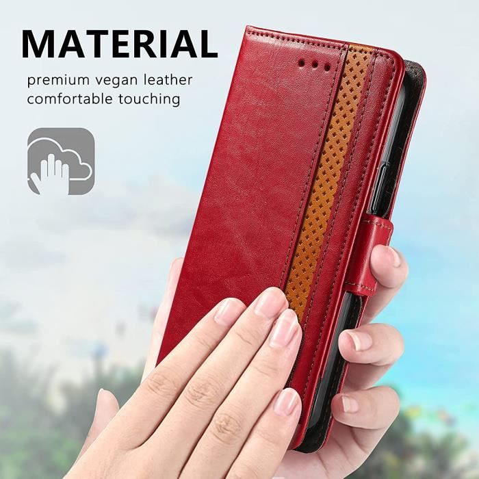 Coque Portefeuille Pour Honor X5c Plus - Cuir Synthétique Et Silicone - Rabat Magnétique, Fentes Cartes Et Support - Noir