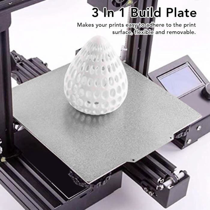 Plaque De Construction PEI à Ressort Magnétique 220x320 Mm - Pour Lit D'imprimante 3D, Double Face, Résiste à 260°C - 8