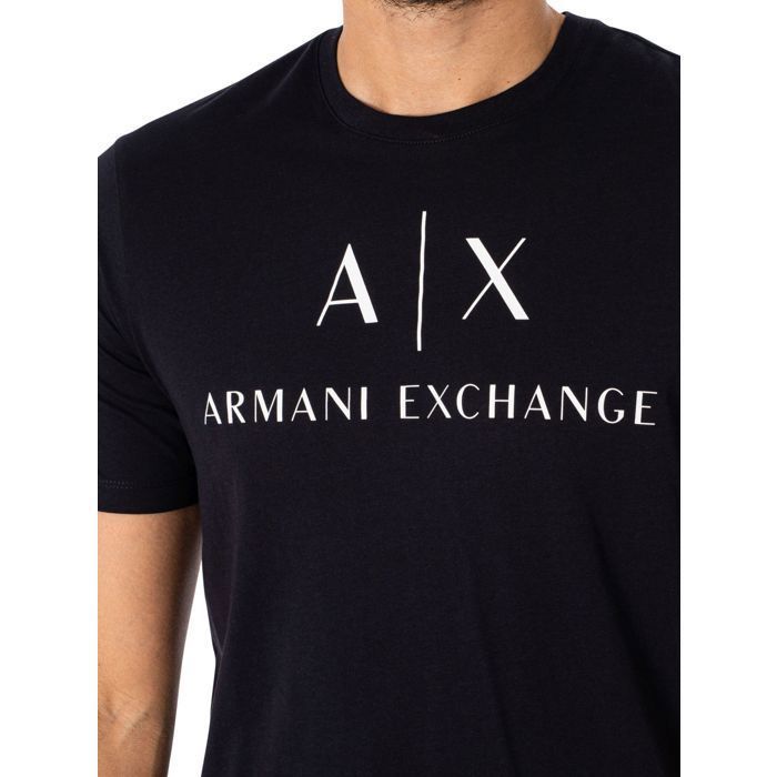 T shirt Armani Exchange Bleu marine Col rond 100 coton Taille XL