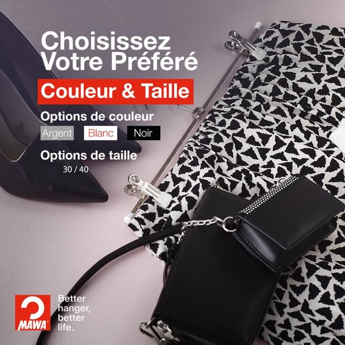 Lamitocs Lot De 10 Cintres Pour Pantalon , Cintres Porte-Jupes , Avec 2