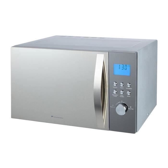 Four à micro-ondes CONTINENTAL EDISON MO28UX67M Silver porte miroir L51,8 x 32,4 x 44 cm 28L