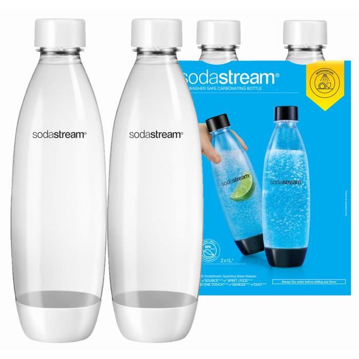SodaStream Bouteilles POUR SATURATEUR 2x1L pour lavevaisselle Cdiscount Electroménager