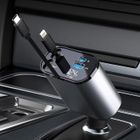 ANKER Chargeur Voiture Rétractable 100W Chargeur Téléphone 4en1 Allume Cigare USB Câble 80cm Prise Adaptateur Voiture Rapide 2 Ports USB