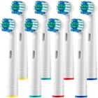 Têtes de brosse à dents électriques - BRAUN - Lot de 8 - Doux - Compatible Oral B - Precision Clean