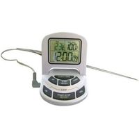 Thermomètre pour Four - ALLA FRANCE - Cadre Pivotant - Inox - 0 à 300°C - Timer, Alarme, Horloge