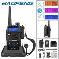 Baofeng BF-UV5R 5W Double Bande Radio VHF/UHF Talkie-walkie Professionnel  128 Chaînes pour Entrepôt, Chasse