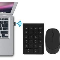 Souris sans fil 1600 DPl Mouse, pavé numérique, kit clavier et souris 2.4G, clavier 22 touches pour RF304T