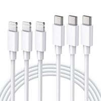 Ulinek Lot de 3 Cable USB C vers Lightning 2M Charge Rapide iPhone Cable MFi Certifié Chargeur Fil Lightning USB C Power [948]