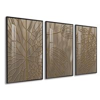 DekoArte - Triptyques Décoratifs Modernes avec Cadre Inclus |  Imprimés en MDF | Nature, Plantes, Nordique | 3 pièces 150x70cm