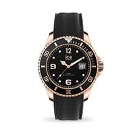 Ice Watch   ICE steel Black Rose Gold   Montre noire pour homme avec bracelet en silicone   017327 (Extra large)