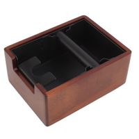 Sonew boîte à marc de café Boîte à café intégrée en fer ABS en bois avec support de poignée seau à marc de café pour