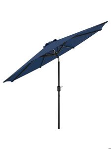 PARASOL DWVO Parasol déporté inclinable Dia.2.7 m Parasol Jardin Pare-Soleil anti UV imperméable Bleu marine