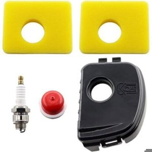VooGenzek 594575 Couvercle Filtre à Air + Bougie F6TC + Filtre à Air - Compatible Briggs & Stratton 650EXI 675EXI 675IS