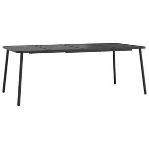 TABLE DE JARDIN  QUT Table de jardin anthracite 200x100x71 cm acier 98666
