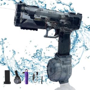 PISTOLET À EAU Pistolet à eau électrique - 550 ml - Grande portée de 8 à 10 m - Rechargeable - Pour l'été - Plage - Piscine - Jouet pour enfan A583