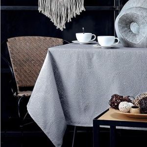 lharmonie du d/écor nappe rectangle 150x240cm argent bully perle