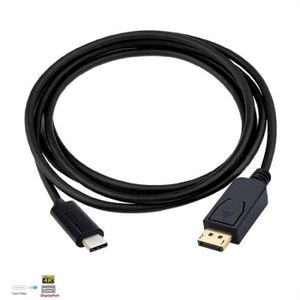 CÂBLE AUDIO VIDÉO Câble USB-C vers DisplayPort 4K 60Hz en noir (comp