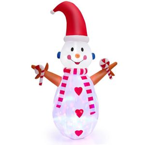 HOLIDAY LIVING Bonhomme de neige géant gonflable, Gemmy, 9 lumières DEL, 12  pi, multicolore 118162