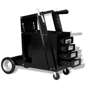 CHARIOT - DESSERTE DIOCHE Chariot de soudage avec 4 tiroirs Noir - YW Tech DIO7734920819680