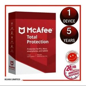 ANTIVIRUS McAfee Total Protection 2022 Clé (5 AN / 1 PC)