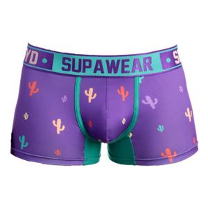 BOXER - SHORTY Supawear - Sous-vêtement Hommes - Boxers Homme - Sprint Trunk Prickly Purple - Violet