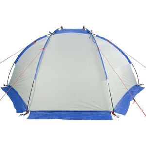 ABRI DE PLAGE NEL18942-Tente de plage bleu azuré 268x223x125 cm 185T polyester