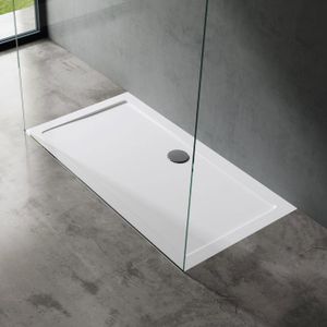 Receveur De Douche Idralite 75x160 Cm – Blanc – Pierre Acrylique – Neuf