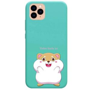 COQUE - BUMPER Coque turquoise Iphone 11 hamster kawaii avec votr