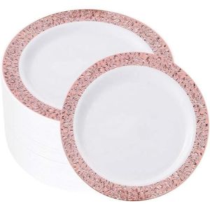Assiette plastique rose fuchsia 22 cm x20, vaisselle jetable - Badaboum