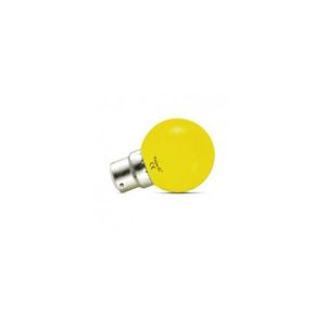 AMPOULE - LED Ampoule LED B22 Couleur Bulb 1W Jaune Blister x 2