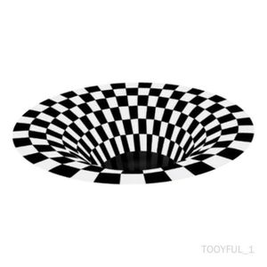 TAPIS KE09738-Tapis rond 3D Illusion chambre tapis maiso