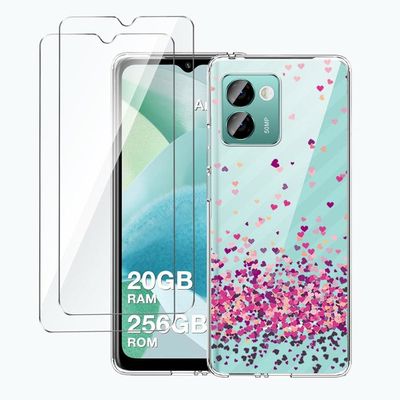Coque + Verre Trempé Pour Doogee Fire 5 - Housse TPU Souple Transparente + Protection écran 9H - 6.6 Pouces
