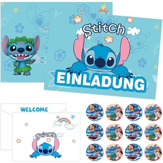 Cartes D'invitation Anniversaire Enfant - 12 Cartes Avec Enveloppes Et Autocollants - Design Toyhaus En Allemand