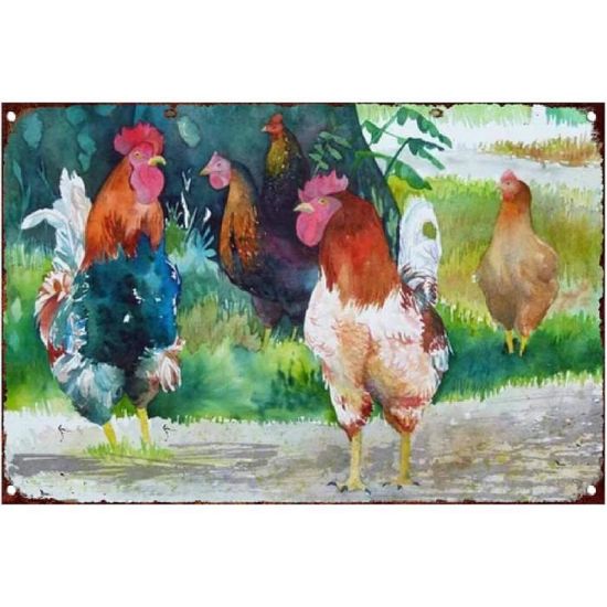 Popyes Décoration Jardin Poule Acrylique 2D - Silhouette Piquet Décoratif Pour Pelouse - Thème Pâques