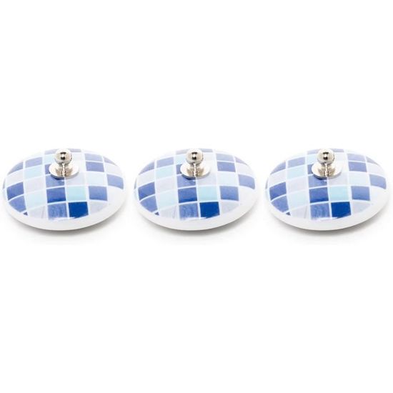 Bouchons D'échelle De Piscine - Lot De 2 - Bleu Ciel - Résistants Et Colorés
