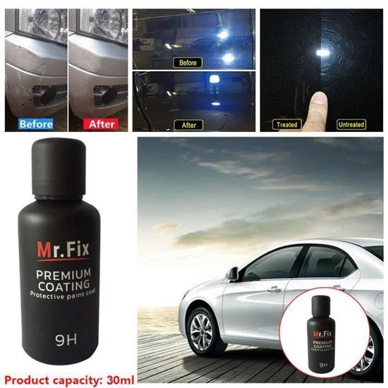 Spray Revêtement Céramique Nano Hydrophobe Pour Voiture - Protection UV, Brillant, Effet Lotus - 4