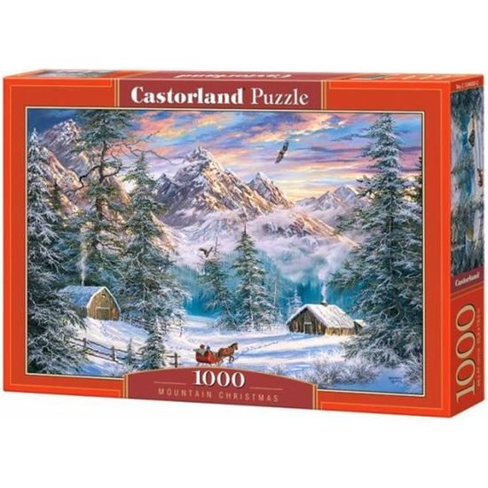 Puzzle de Noël en montagne - Castorland - 1000 pièces - Paysage et nature - Enfant 9 ans et plus
