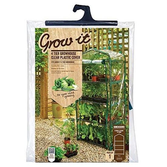 Mini Couvercle De Serre De Jardin à 4 Niveaux, Couvercle De Remplacement Avec Porte à Fermeture éclair Enroulable, Plantes Hyalines Résistantes à L'eau, Fleurs Et Légumes