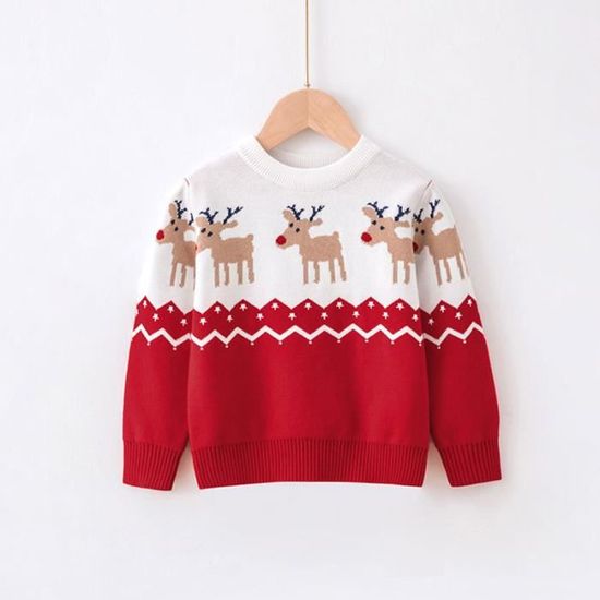 Pull De Noël Femme - Manches Longues, Col Rond, Motif Fêtes - Tissu Doux Ample - Sweater Moche Chic Pour Hiver