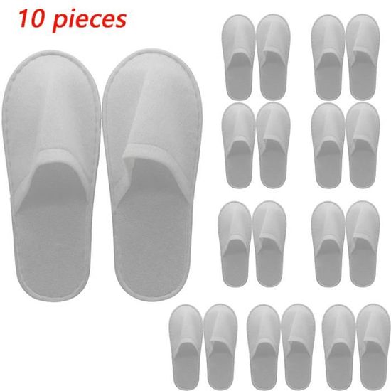 Pantoufles Bain Paires Pantoufles Mules Arus 100% Coton éponge