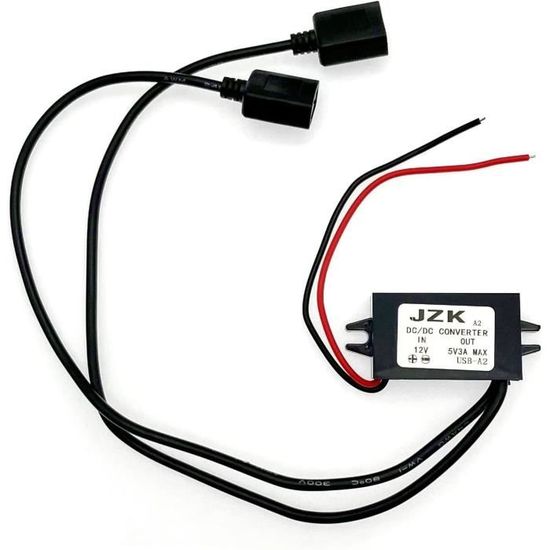Convertisseur 12V/24V Vers 5V 3A - Chargeur Voiture Efficace - Neuf