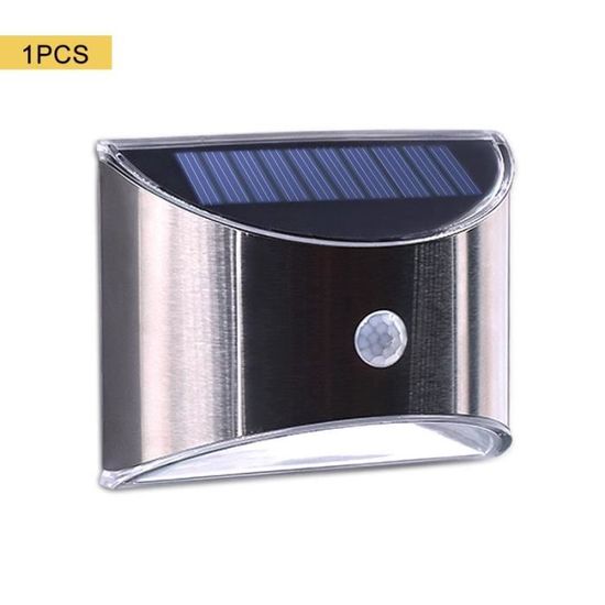1pcs style1 -Lampe solaire à 4 LED détecteur de mouvement PIR,imperméable,éclairage d'extérieur,applique murale,nouveau Design
